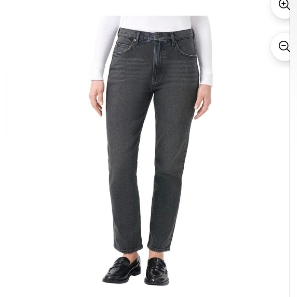 Kirkland Signature Women's High-Rise Straight Leg Jea Gray